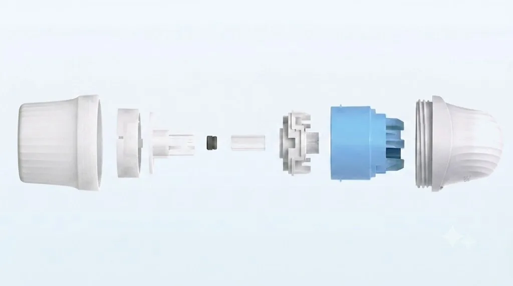 CGM SKD kit components including sensor, transmitter, adhesive patch, and applicator